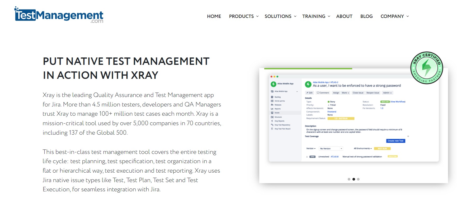 XRay Test management