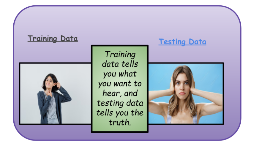 difference between training data and testing data