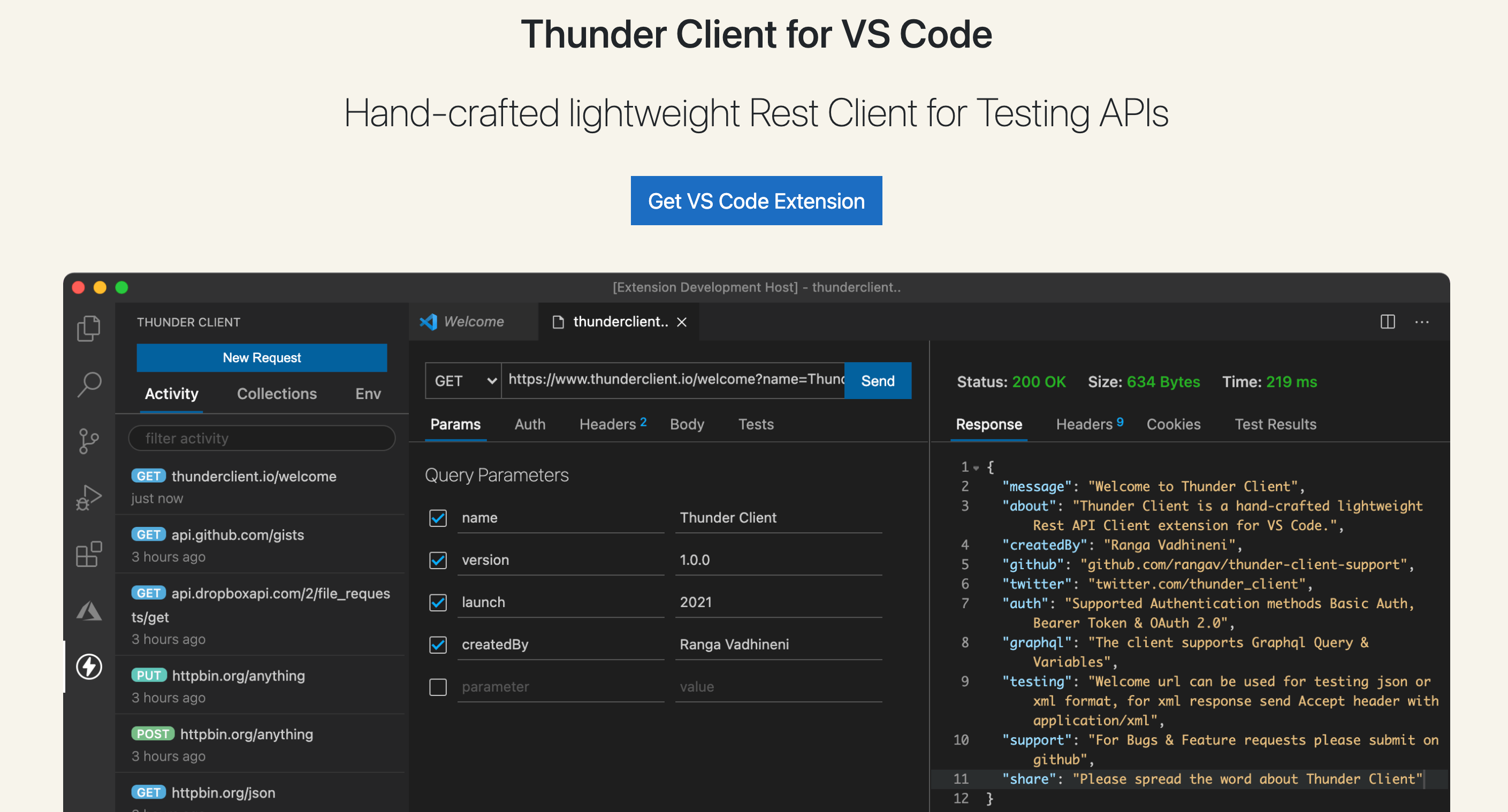 Thunder client website